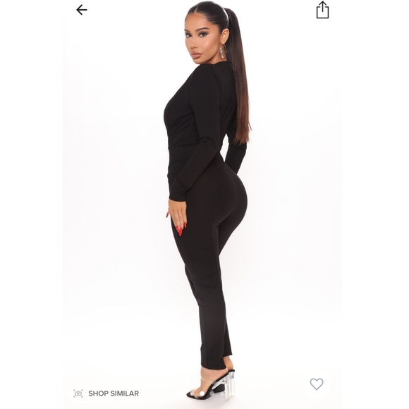 Fashion nova black jumpsuit - Picture 2 of 4